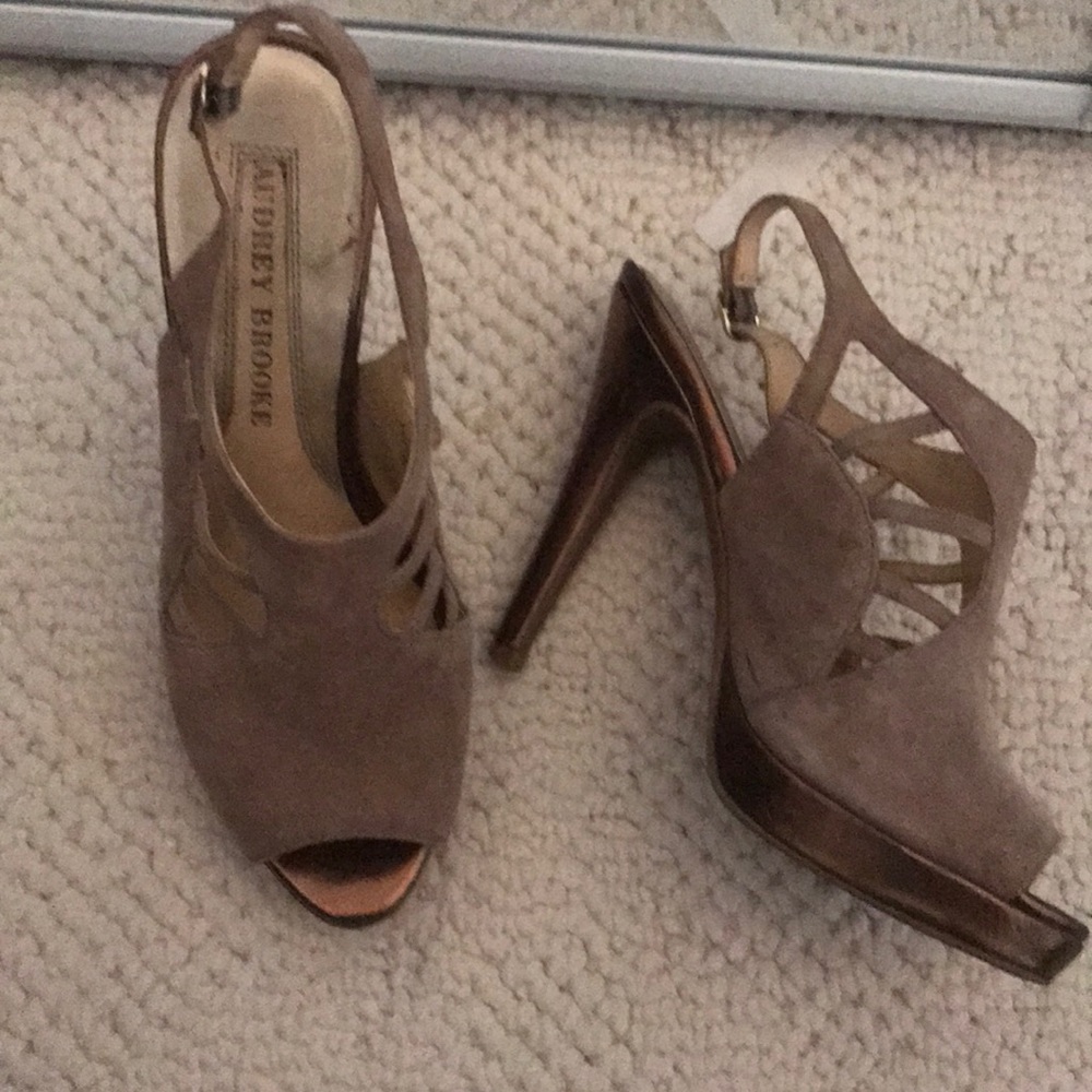 Mocha colored platform heel